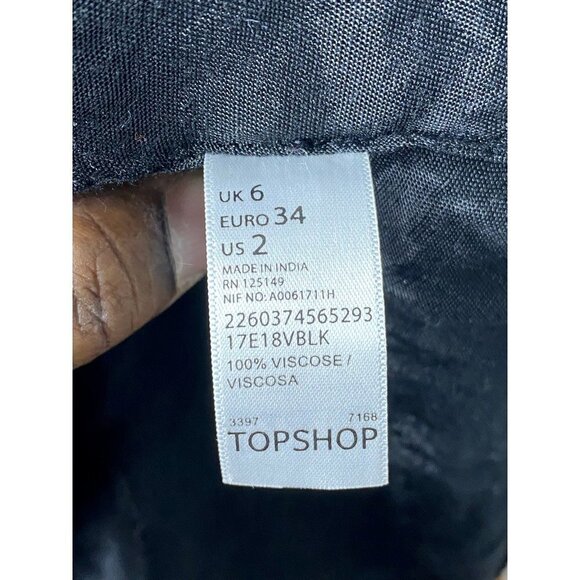 Topshop Womens Cropped Jacket Black Open Front Embellished 100% Viscose SZ 2 - Picture 5 of 7